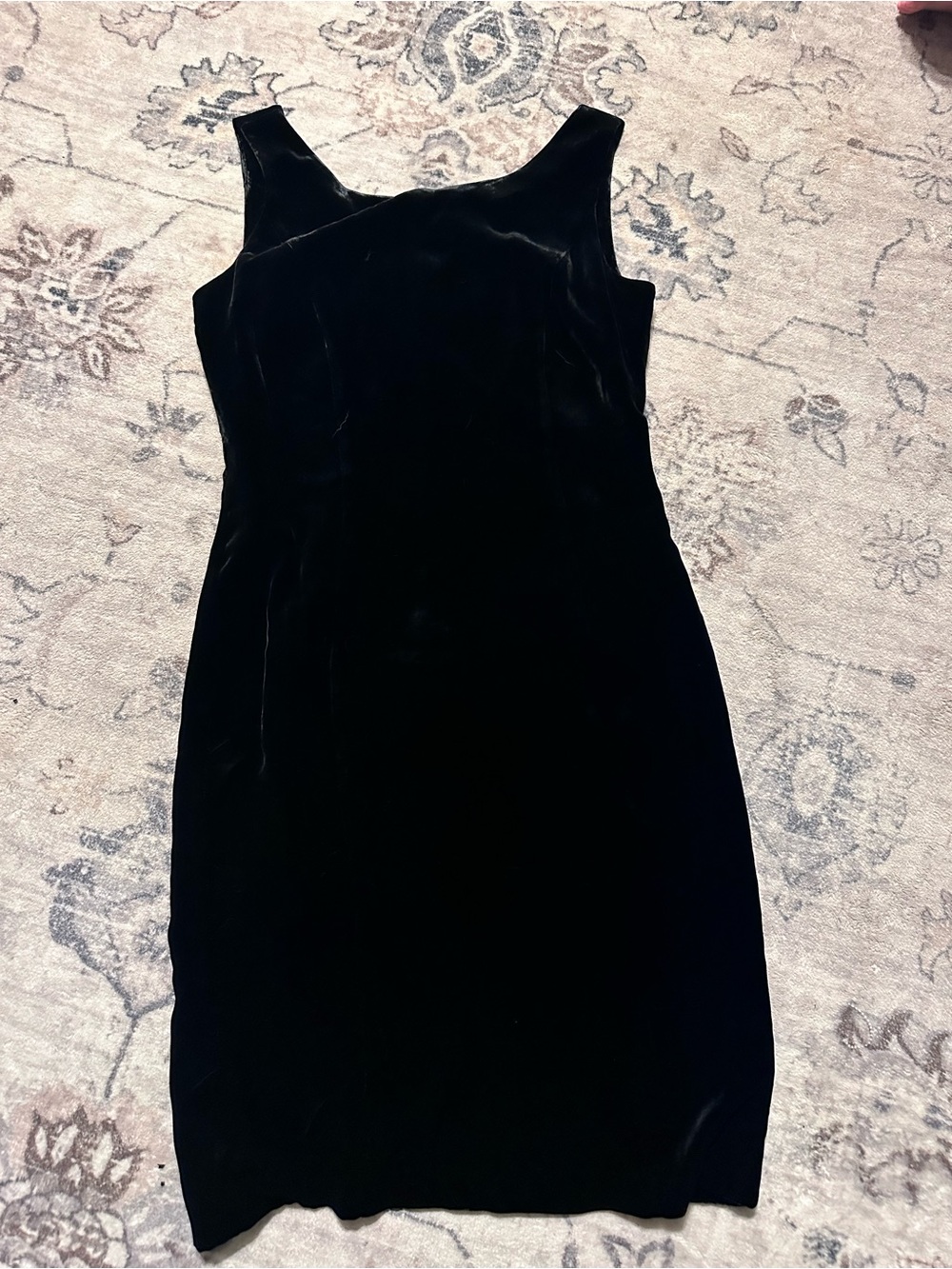 Spiegel Black Velvet Sleeveless Mini Dress